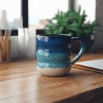 مج فخار أزرق