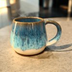 ⁦مج فخار لون أزرق⁩ - الصورة ⁦2⁩