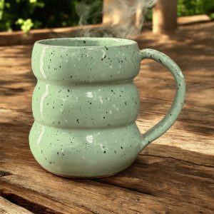 مج فخار مضلع مينت جرين