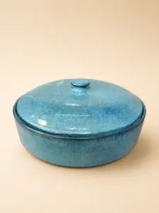 طاجن فخار ازرق بغطاء