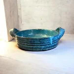 ⁦طاجن فخار فيروزي غامق 26 سم⁩ - الصورة ⁦7⁩