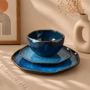 طقم عشاء فخاري – 3 قطع